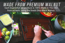 Load image into Gallery viewer, Personalized Cutting Board Wedding Gift, Monogrammed Cutting Board 18" x 12" With Juice Groove and Handles, Christmas, USA Made