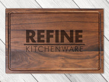 Load image into Gallery viewer, Custom Logo Cutting Board, Company Logo Cutting Board, Logo Engraved Cutting Board Made in the USA