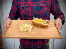 Load image into Gallery viewer, Large Wood Cutting Board With Juice Groove 18x12 Inches, Wood Cheese Board, Wooden Chopping Board, Wooden Cutting Board Made in the USA