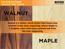 Load image into Gallery viewer, Personalized Cutting Board Wedding Gift, Customize your Walnut and Maple Boards, Engraved Engagement Gift, Unique Bridal Shower Present