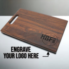 Load image into Gallery viewer, Custom Logo Cutting Board, Company Logo Cutting Board, Logo Engraved Cutting Board Made in the USA