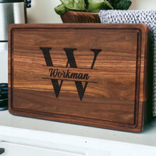 Load image into Gallery viewer, Personalized Cutting Board, Custom Engraved Charcuterie Board, Fatherโs Day Gift, Wedding Gift, Made in The USA