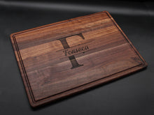 Load image into Gallery viewer, Extra Large Walnut Cutting Board, 24"x18" Charcuterie Serving Tray, Customizable Wedding Board, 100% Made in the USA