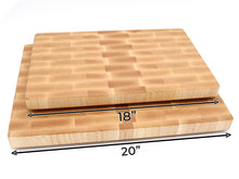 Load image into Gallery viewer, Maple Large End Grain Cutting Board, Maple Butcher Block with Rubber Feet, Wedding Gift, Anniversary Gift, Father's Day Gift, USA Made