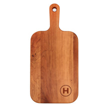 Load image into Gallery viewer, Personalized Last Name Letter Charcuterie Board, Monogram Cherry Wood Paddle Board, Mother’s Day Gift, Wedding Gift, Made in The USA