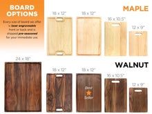 Load image into Gallery viewer, Personalized Mothers Day Cutting Board, Custom Gift for Wife, Monogrammed Gifts for her, Personalized Mother's Day Gift, USA Made