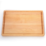Maple 20 × 15 thick flat-grain cutting board with juice groove
