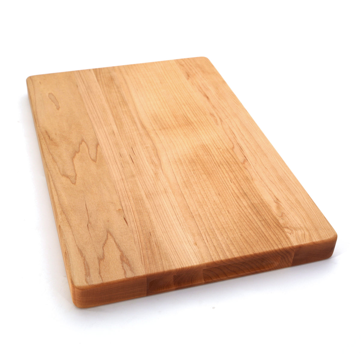 Maple 20 × 15 thick flat-grain cutting board, plain reverse face