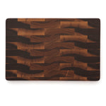 Walnut 18 × 12 end-grain cutting board, top view