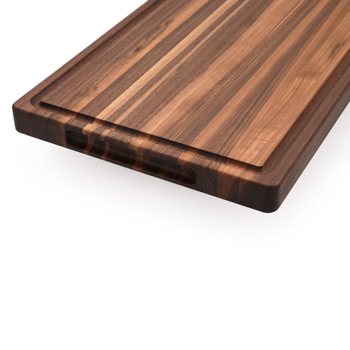 Walnut 18 × 12 edge-grain cutting board detail