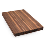 Walnut 18 × 12 edge-grain cutting board, plain reverse face