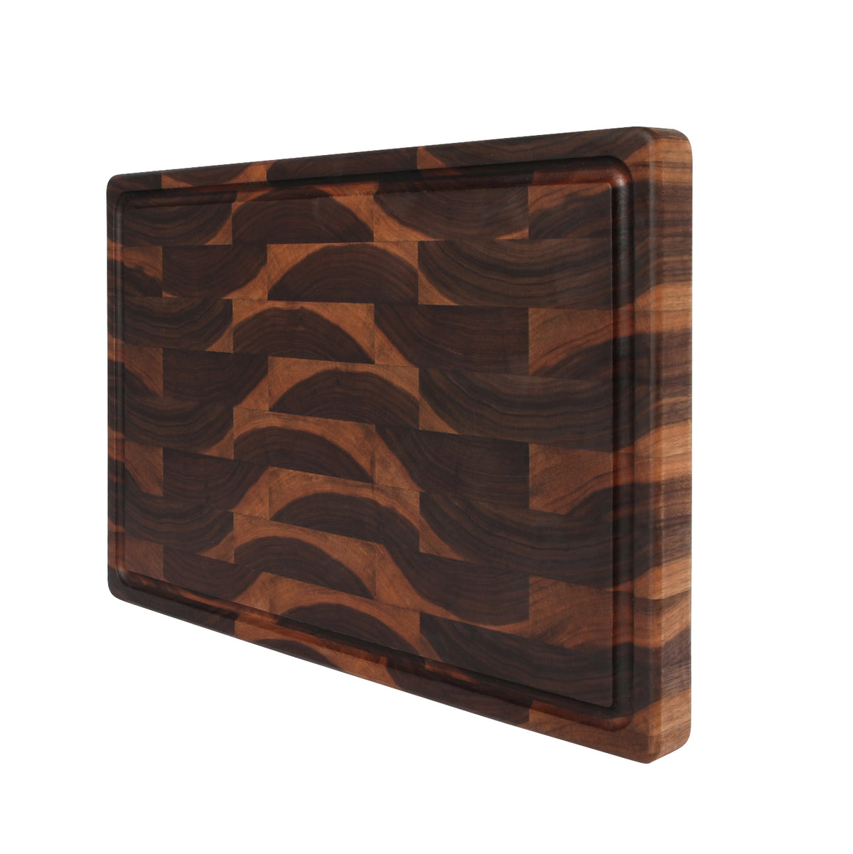 Walnut 18 × 12 end-grain cutting board with juice groove