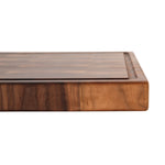 Walnut 24 × 18 end-grain cutting board, groove and edge detail