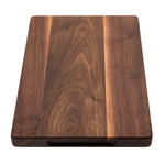 Walnut 18 × 12 thick flat-grain cutting board with side handle