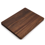 Walnut 20 × 15 thick flat-grain cutting board, reverse angle