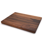 Walnut 24 × 18 thick flat-grain cutting board, angled view