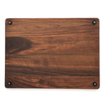 Walnut 24 × 18 thick flat-grain cutting board, underside view