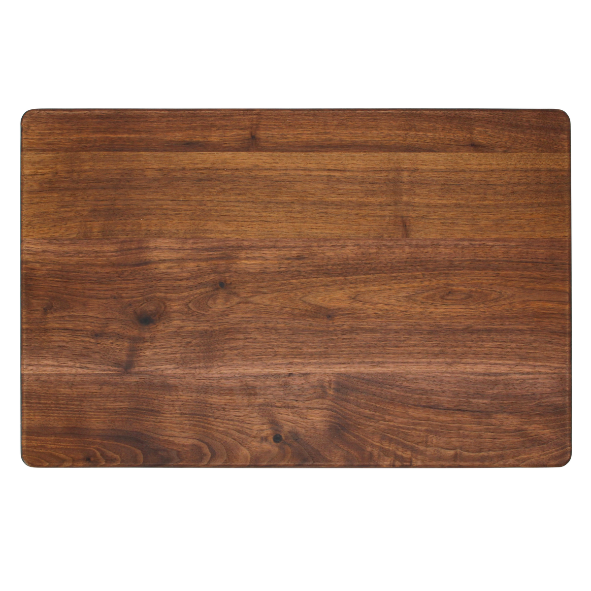 Walnut 18 × 12 classic cutting board, plain reverse face