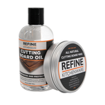 Refine 4 oz cutting board wax and 8 oz cutting board oil care set