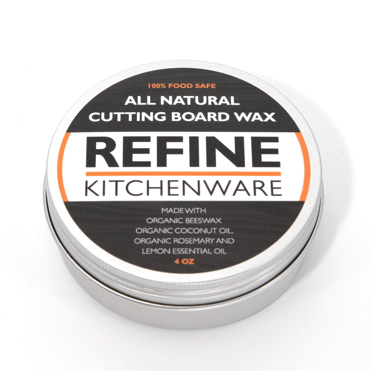 Refine cutting board wax tin; 4 oz package shown
