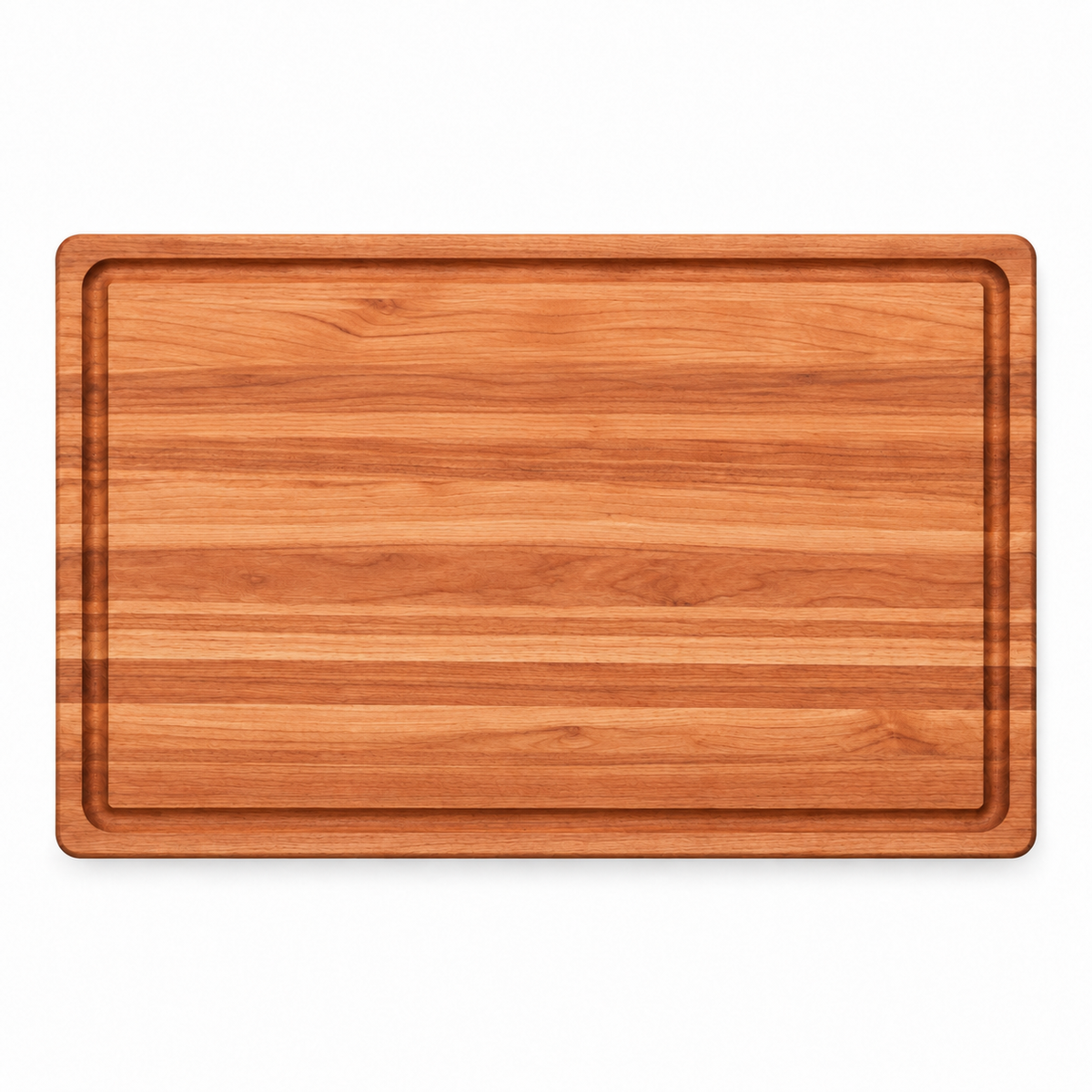 18 × 12 Cherry / Top Juice Groove / No Handles — top view