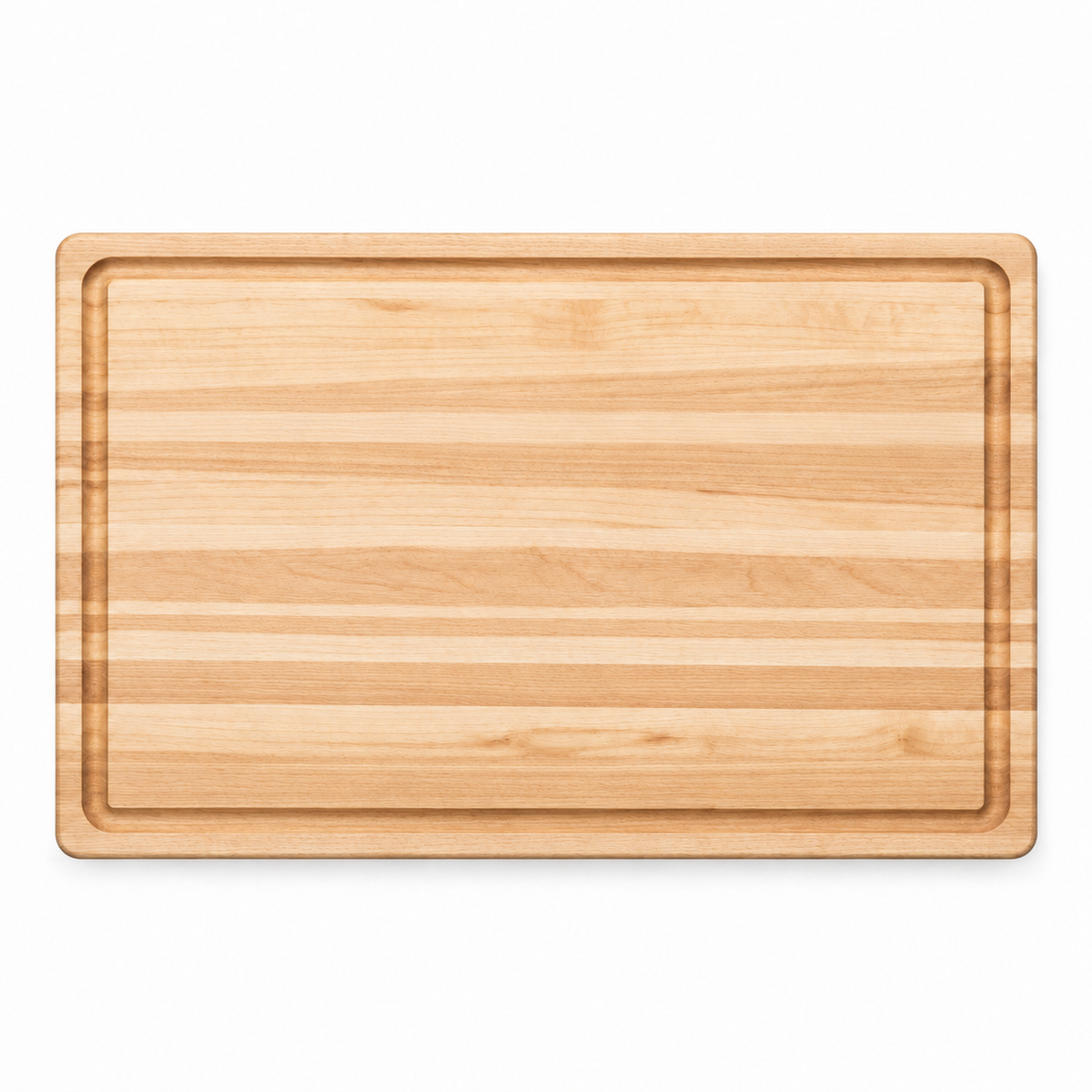18 × 12 Maple / Top Juice Groove / No Handles — top view