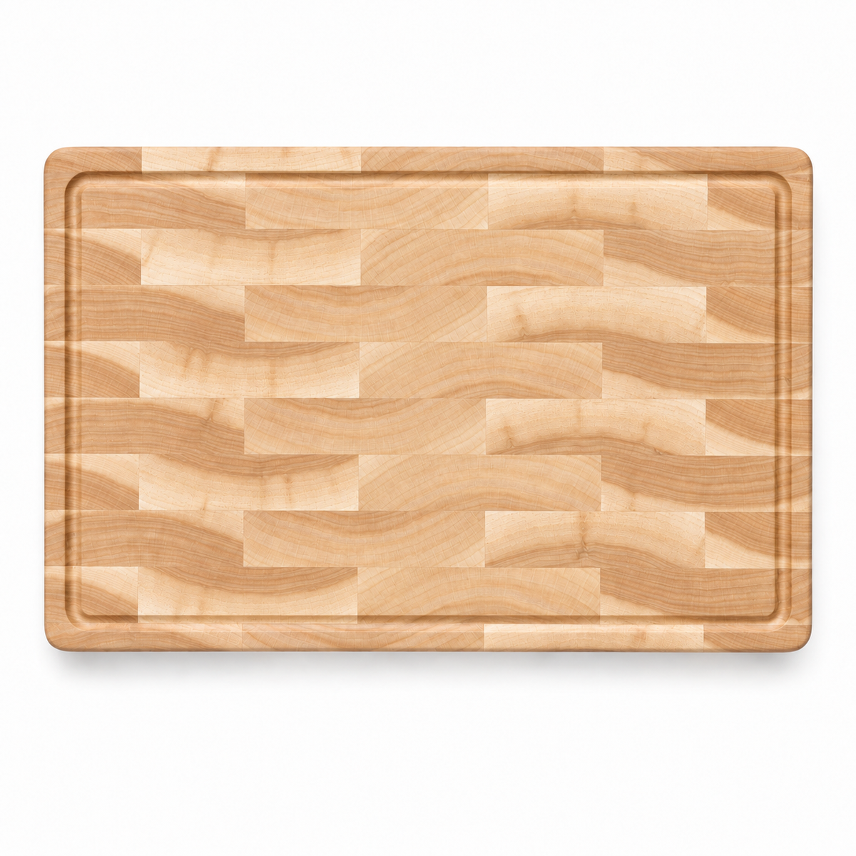 18 × 12 Maple / Top Juice Groove / No Handles — top view