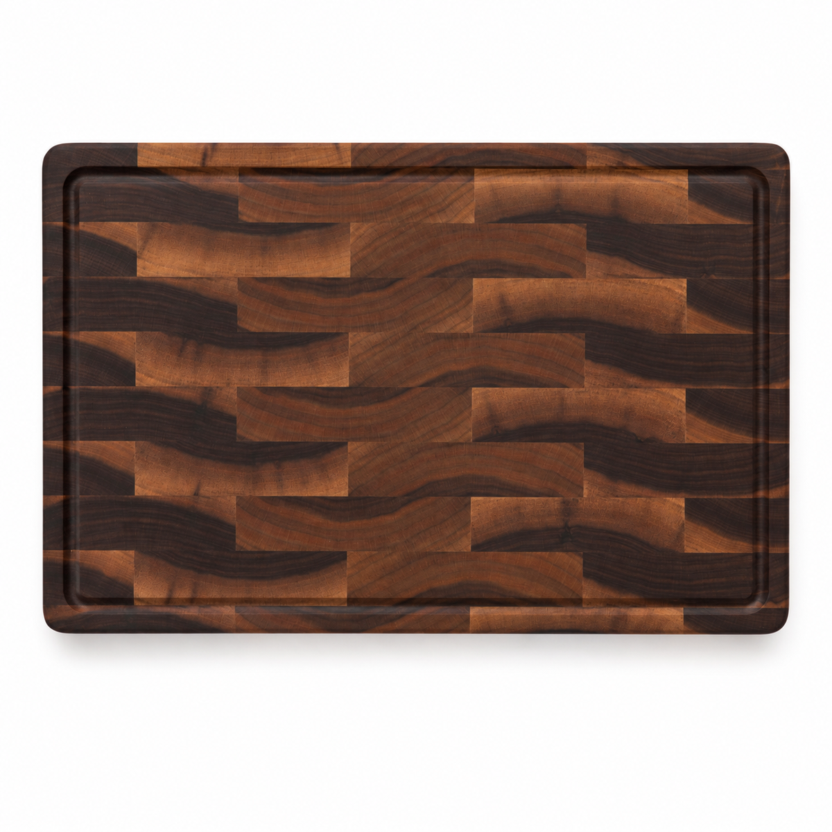 18 × 12 Walnut / Top Juice Groove / No Handles — top view