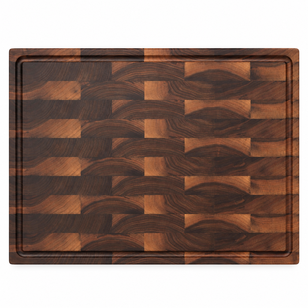 24 × 18 Walnut / Top Juice Groove / No Handles — top view