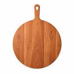 18" circle / 23.5" overall Cherry / No Groove / Paddle Handle — top view
