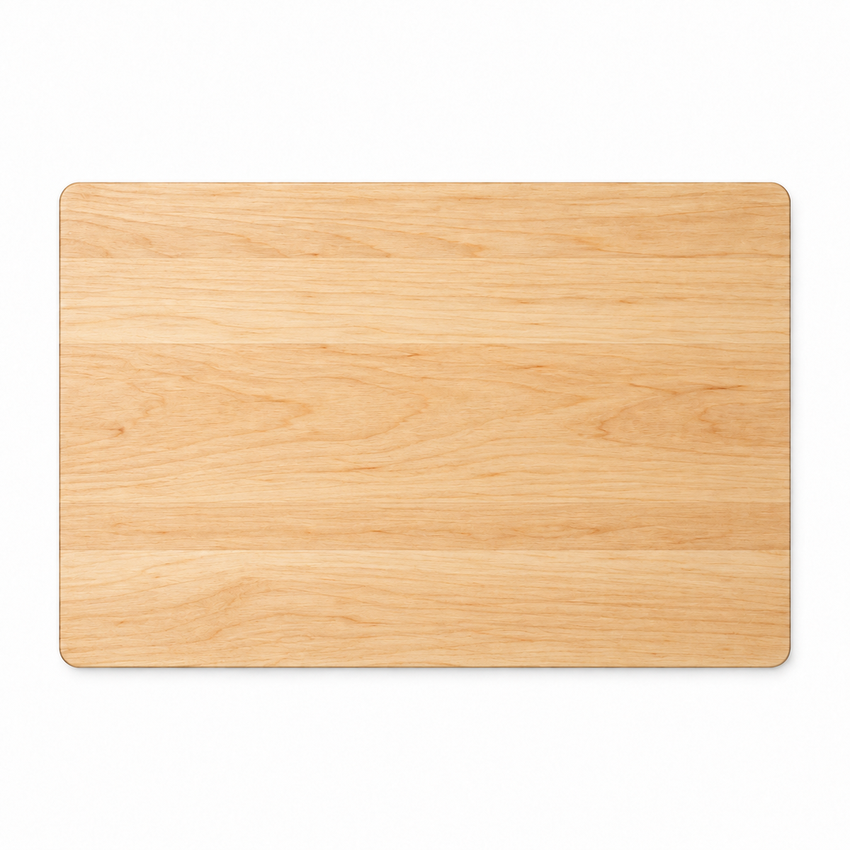 18 × 12 Maple / No Groove / No Handles — top view