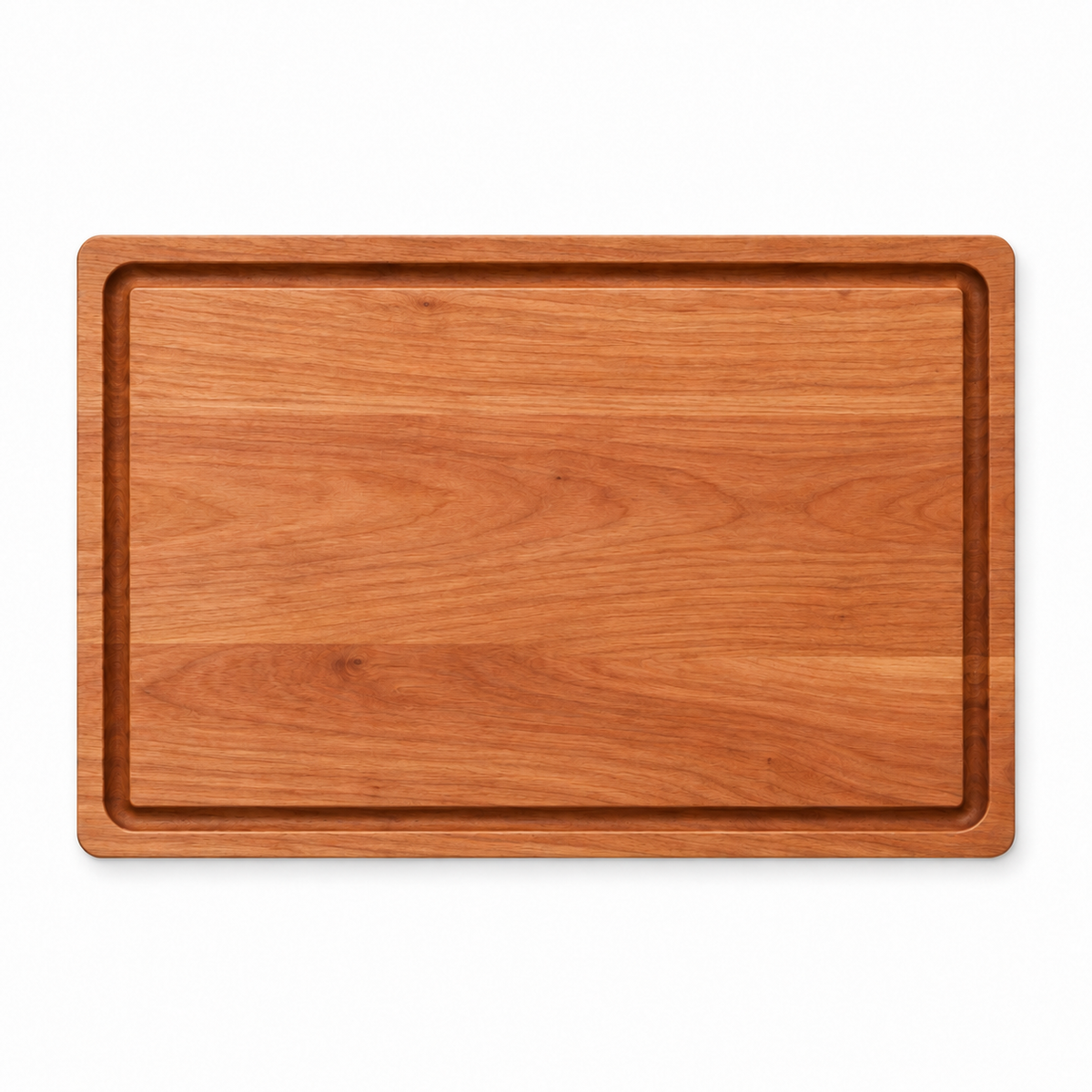18 × 12 Cherry / Top Juice Groove / No Handles — top view