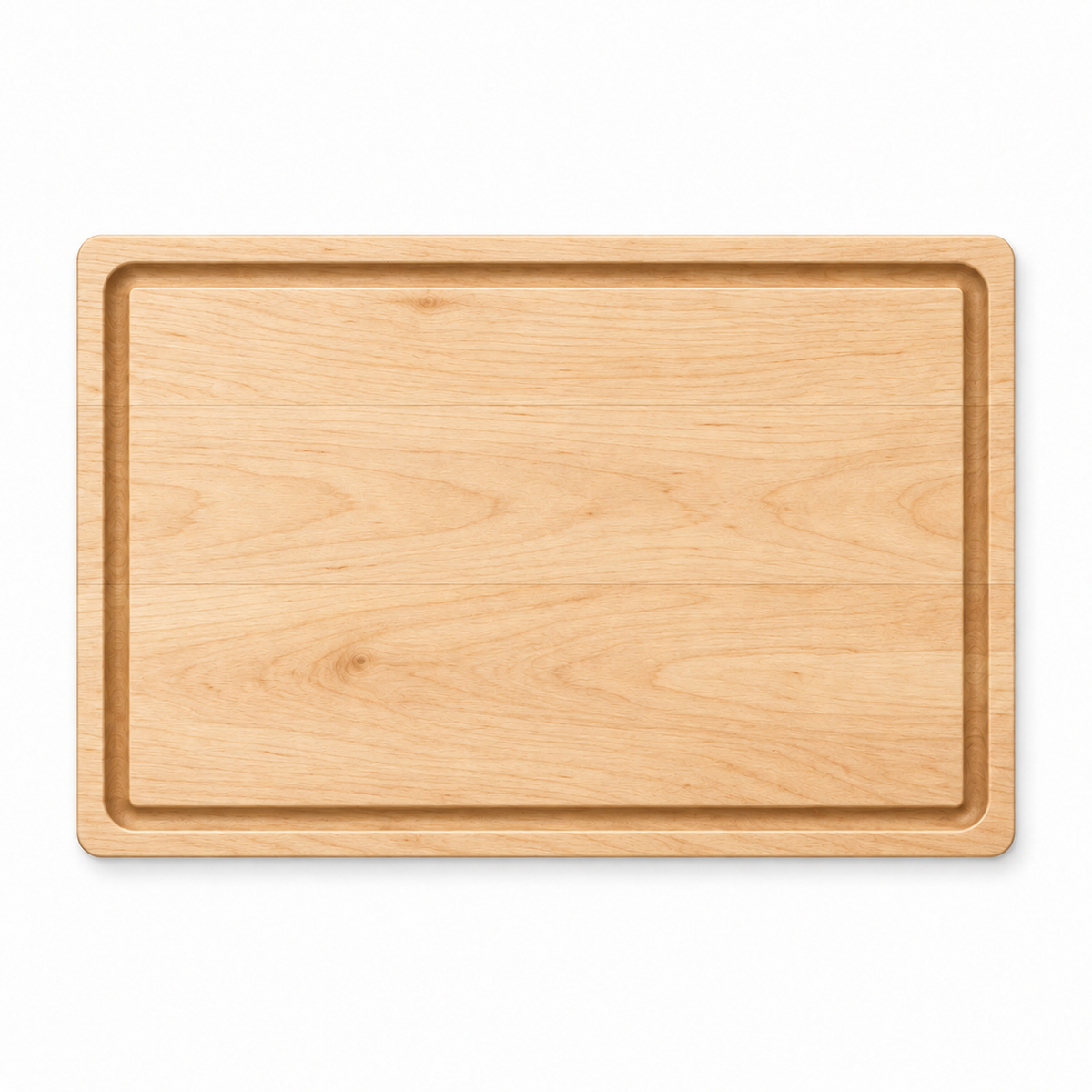 18 × 12 Maple / Top Juice Groove / No Handles — top view
