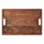 18 × 12 Walnut / Top Juice Groove / Cutout Handles — top view