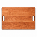 18 × 12 Cherry / No Groove / Cutout Handles — top view