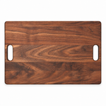 18 × 12 Walnut / No Groove / Cutout Handles — top view