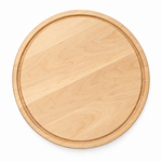18-inch round Maple / Juice Groove / No Handles — top view