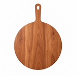 12" circle / 16.75" overall Cherry / No Groove / Paddle Handle — top view