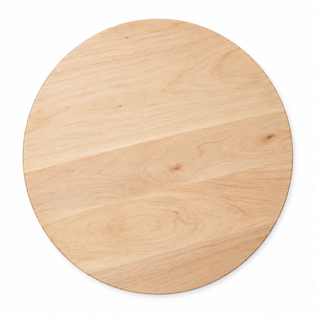 15-inch round Maple / No Groove / No Handles — top view