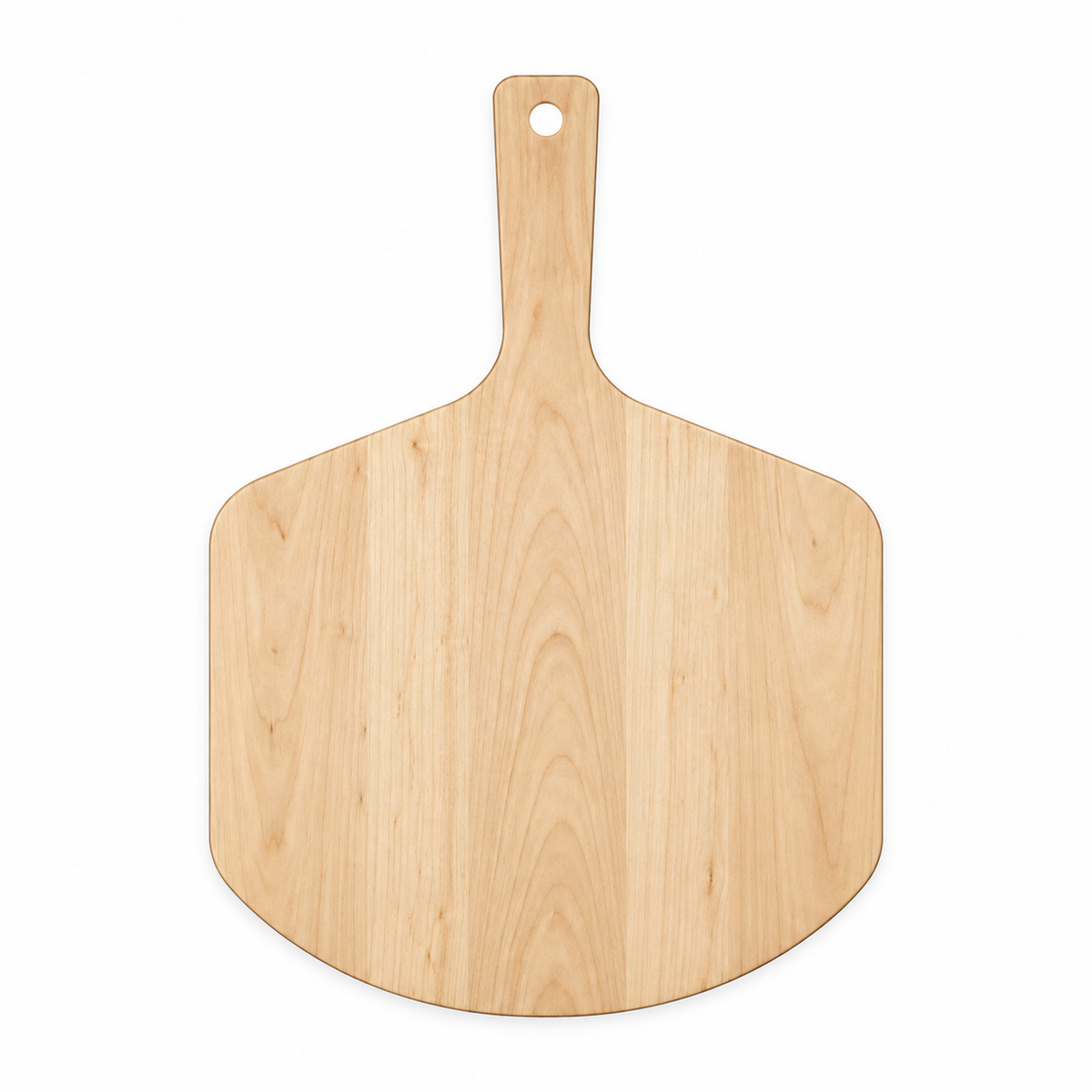 17 × 12 Maple / No Groove / Paddle Handle — top view
