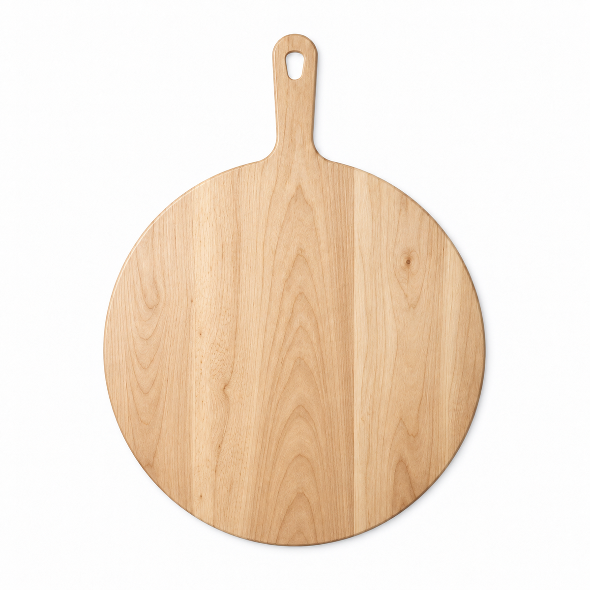 12" circle / 16.75" overall Maple / No Groove / Paddle Handle — top view