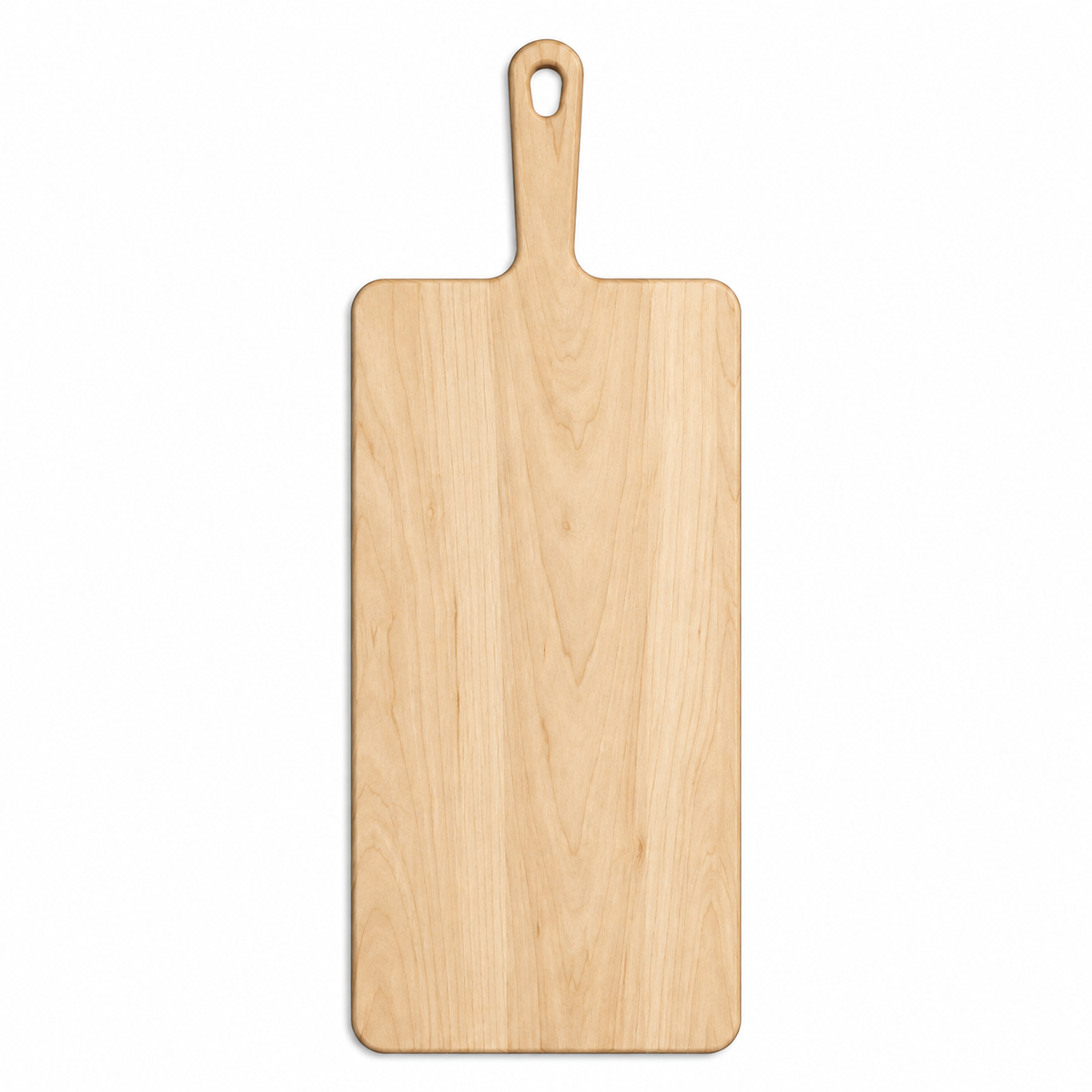 24 × 9 Maple / No Groove / Paddle Handle — top view