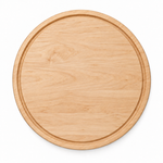 18-inch round Maple / Juice Groove / No Handles — top view
