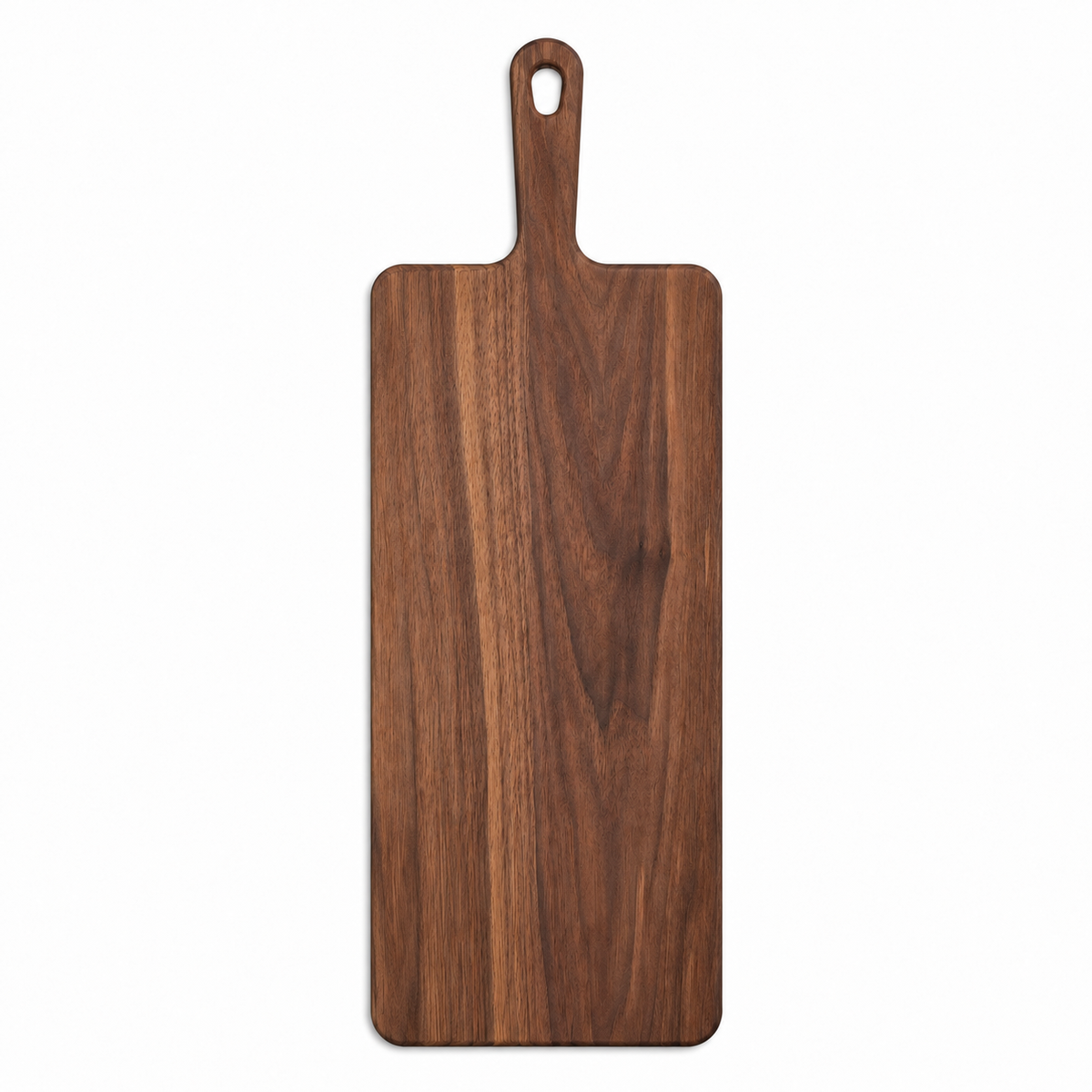 24 × 9 Walnut / No Groove / Paddle Handle — top view