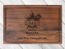 Load image into Gallery viewer, Personalized Gift For Dad, Dad Grill Master Cutting Board, Custom Grilling Gift For Dad, BBQ Gift For Dad, Custom Cutting Board - USA Made