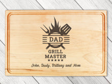 Load image into Gallery viewer, Personalized Gift For Dad, Dad Grill Master Cutting Board, Custom Grilling Gift For Dad, BBQ Gift For Dad, Custom Cutting Board - USA Made