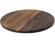 Load image into Gallery viewer, Large Walnut Round Cheese Board, 18 Inch Round Cutting Board with Juice Groove Black Walnut, Large Walnut Round Charcuterie Board