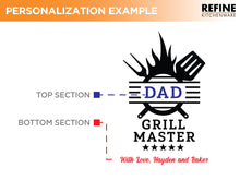 Load image into Gallery viewer, Personalized Gift For Dad, Dad Grill Master Cutting Board, Custom Grilling Gift For Dad, BBQ Gift For Dad, Custom Cutting Board - USA Made