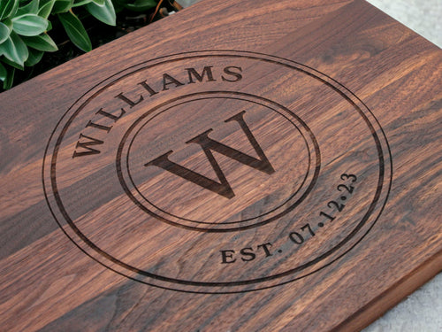 Personalized Cutting Board Wedding Gift, Customize your Walnut and Maple Boards, Engraved Engagement Gift, Unique Bridal Shower Present