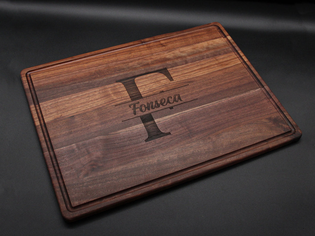 XL Personalized Walnut Serving Tray, 24